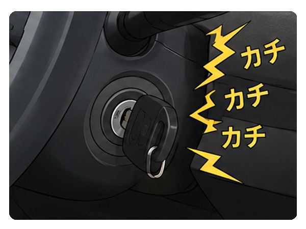 カチカチ音だけする