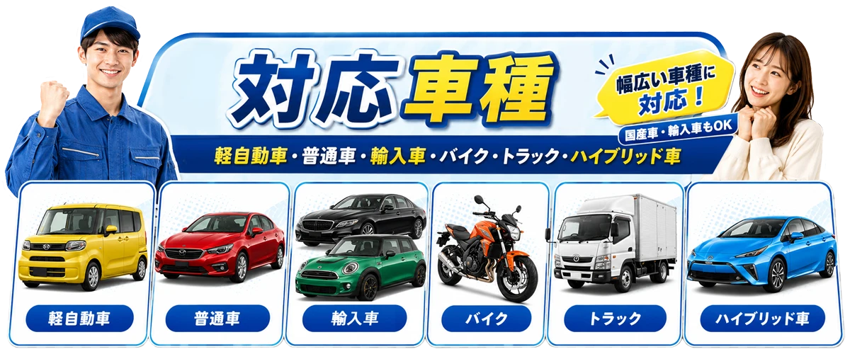 カーバッテリー復旧の対応車種